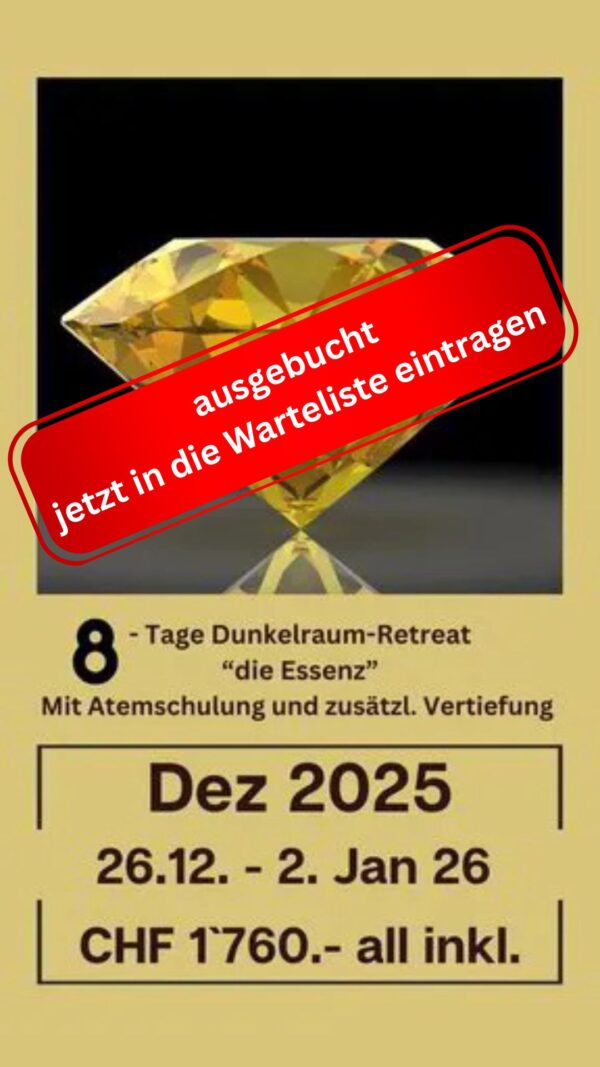 26.12.25 bis 02.01.26<br /> Dunkelraum-Retreat<br /> 8 Tage – Bild 2